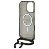 Guess Crossbody Cord Script MagSafe Case til iPhone 16 Pro Max - sort