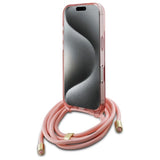 Guess Crossbody Cord Script MagSafe Case for iPhone 16 Pro Max - Pink
