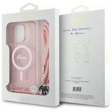 Guess Crossbody Cord Script MagSafe Case for iPhone 16 Pro Max - Pink