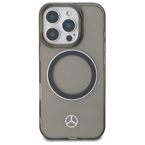 Mercedes Silver Ring MagSafe iPhone 16 Pro Case - Black