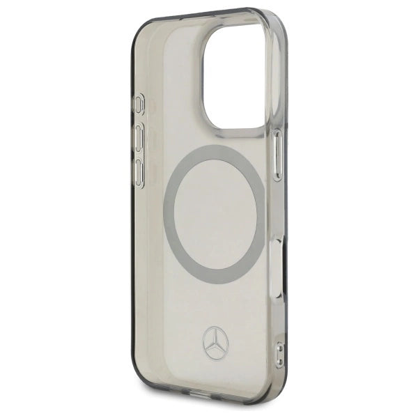 Mercedes Silver Ring MagSafe iPhone 16 Pro Case - Black