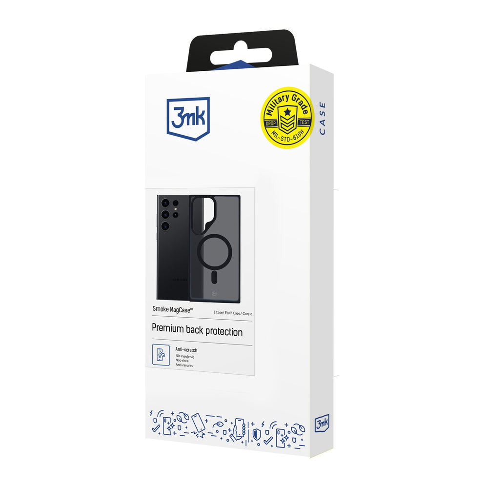 3mk Smoke MagCase with MagSafe for Samsung Galaxy S23 Ultra - semi-transparent