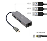Gembird A-CMU3-LAN-01 dockingstation USB 3.2 Gen 1 (3.1 Gen 1) Type-C Grå