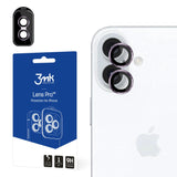 3mk Lens Protection Camera Cover med Pink Frame til iPhone 16 / 16 Plus