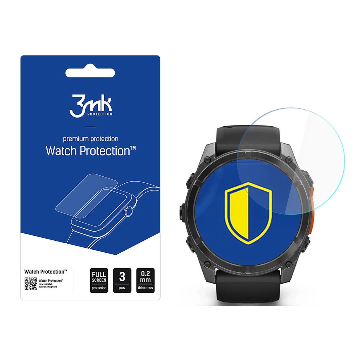 Hybrid Glass 3mk Watch Protection FlexibleGlass til Garmin Fenix 8 Amoled 51mm