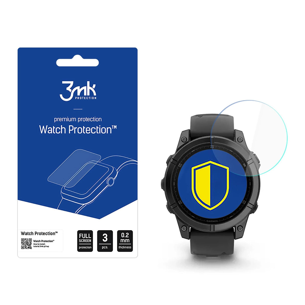 Hybridglas 3mk Watch Protection FlexibleGlass til Garmin Fenix E 47mm