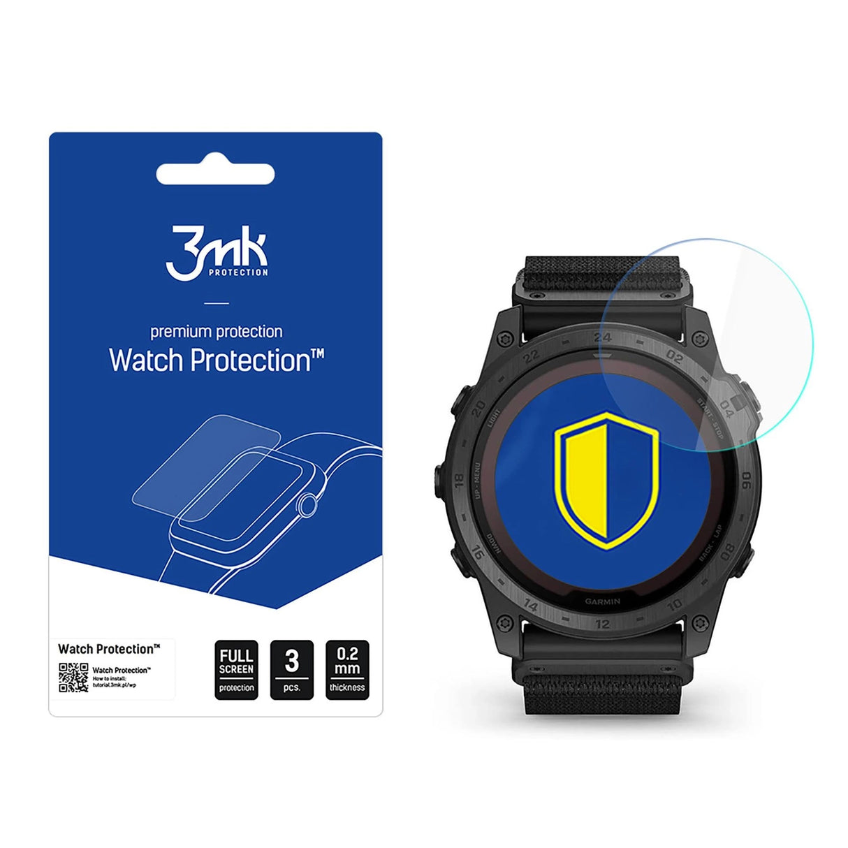 Hybrid Glass 3mk Watch Protection FlexibleGlass til Garmin Tactix 7 Pro
