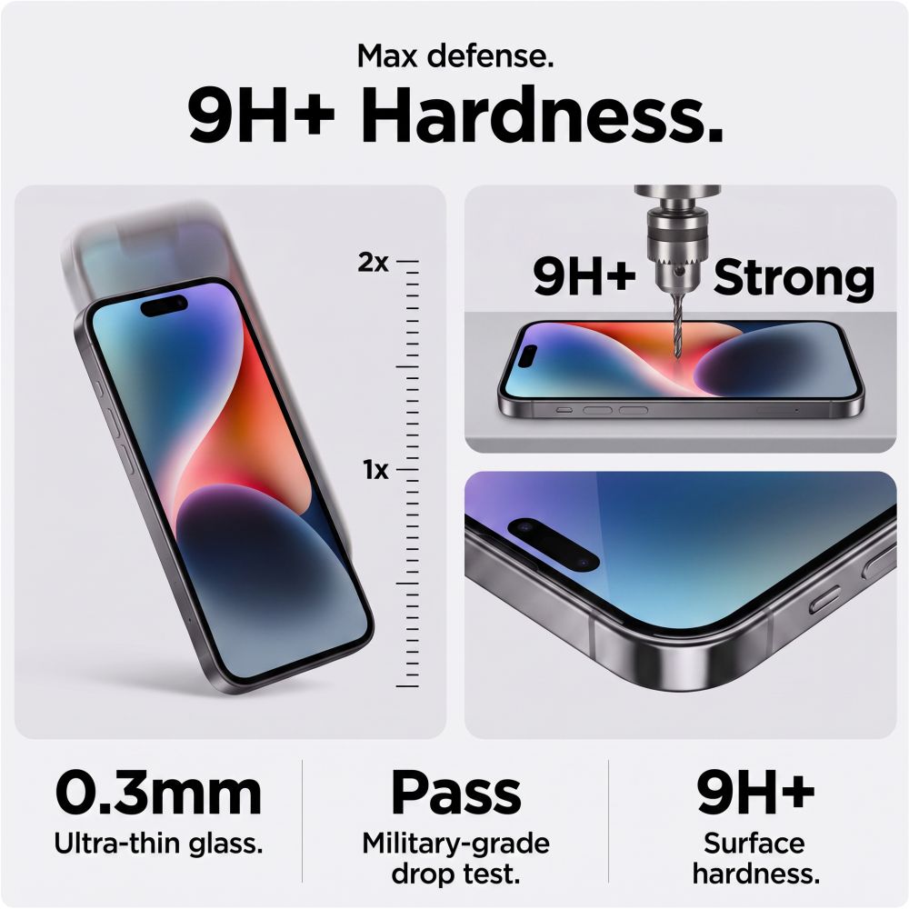 Privacyglas Tech Protect Quick Set Spy+ 2 Pack Iphone 18 Pro Privacy