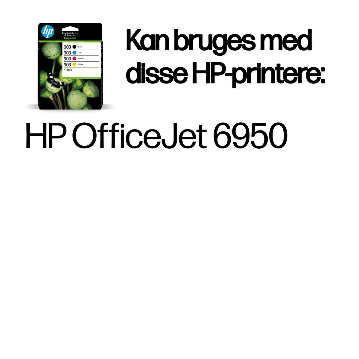 HP 903 Sort Gul Cyan Magenta Blæk 6ZC73AE