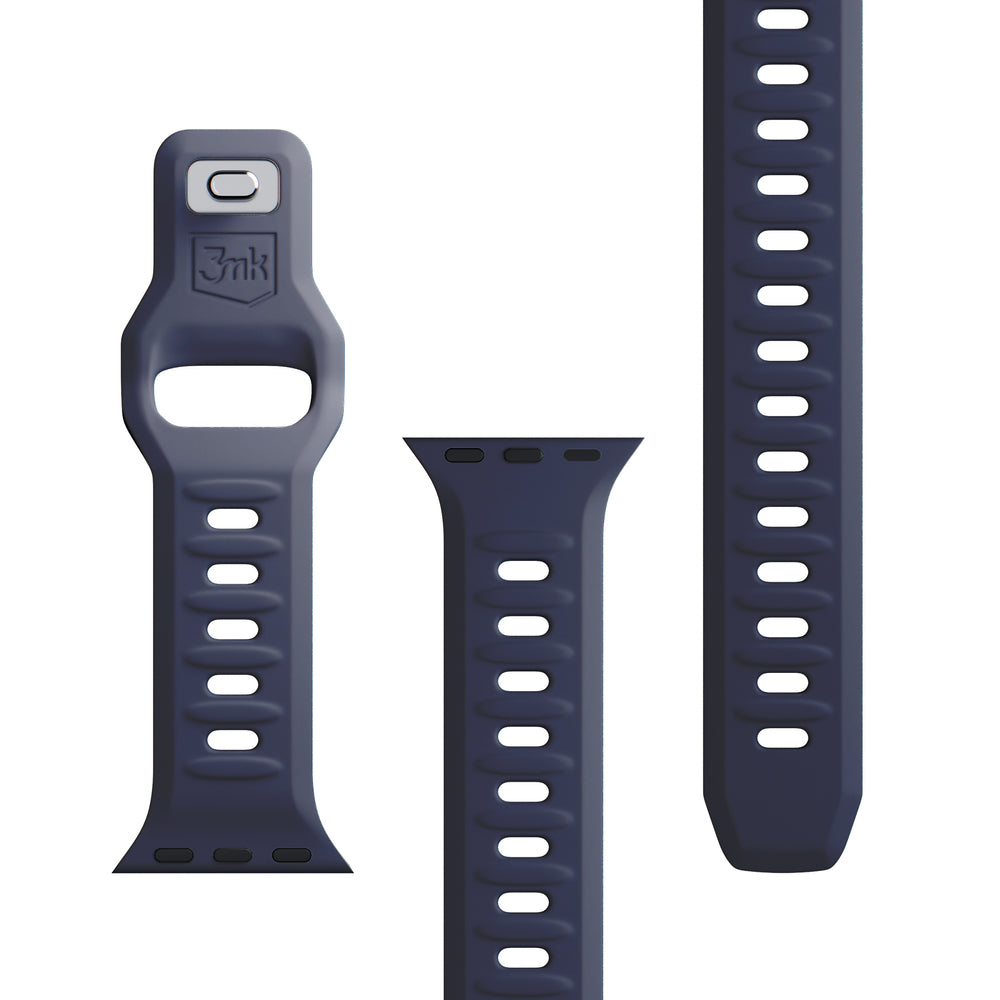 3mk Silicone Watch Strap for Apple Watch 42 / 44 / 45 / 49 mm - gray