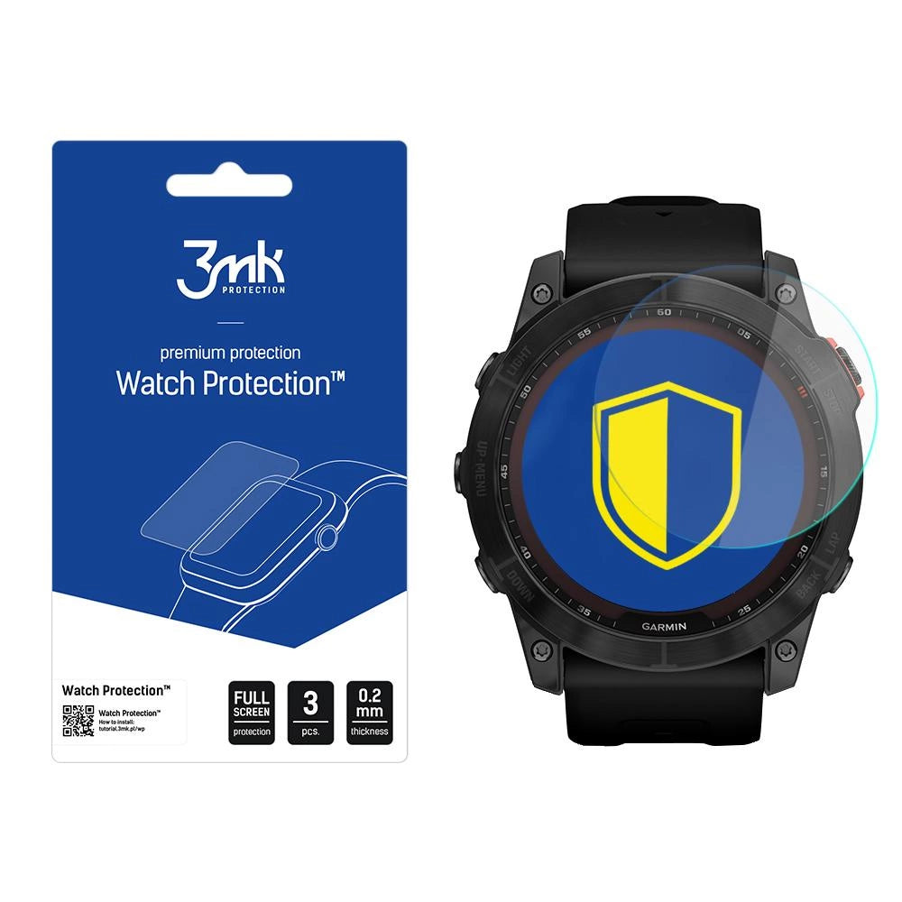 Hårdglas 3mk Watch Protection FlexibleGlass til Garmin Fenix 7X (51mm)