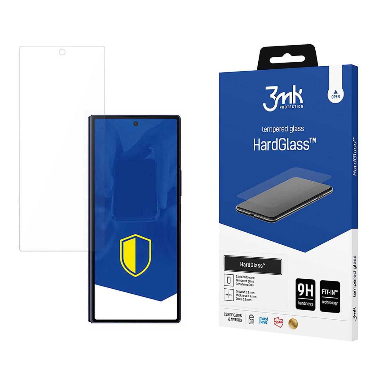 Hærdet glas 3mk HardGlassTM til Samsung Galaxy Z Fold 6 (forrest)