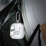 Tech-Protect FlexAir Case med Carabiner til Samsung Galaxy Buds 3 / 3 Pro - Gennemsigtig