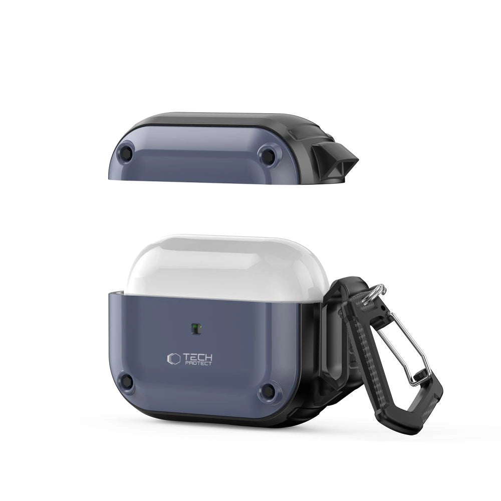 Tech-Protect Rough Hook Case med Carabiner til Apple AirPods Pro 1 / 2 - Blå