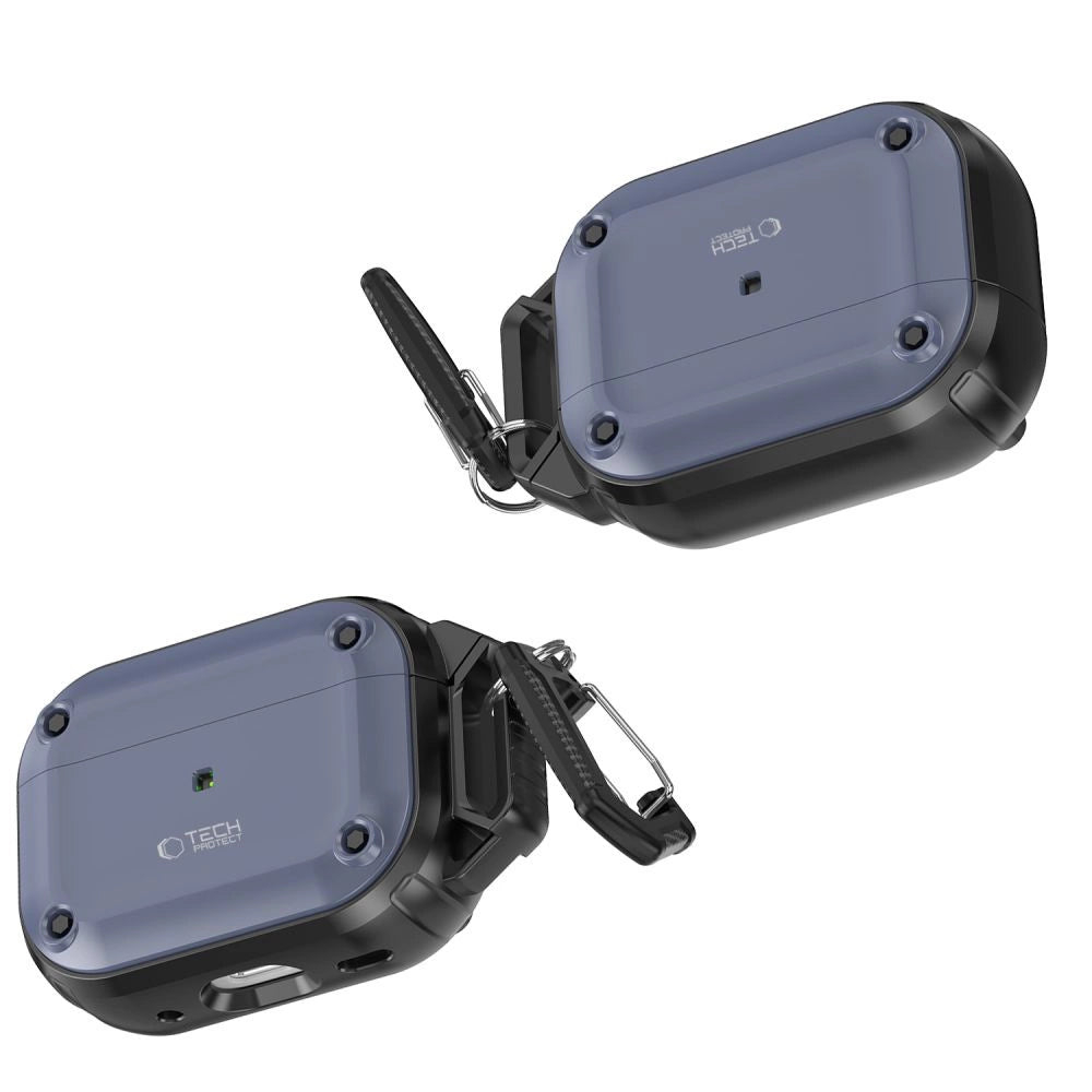 Tech-Protect Rough Hook Case med Carabiner til Apple AirPods Pro 1 / 2 - Blå