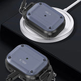 Tech-Protect Rough Hook Case med Carabiner til Apple AirPods Pro 1 / 2 - Blå