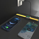 Apple Watch Dudao A12Max + PD 100W 3in1 oplader Kabel: USB-C Lightning 1,2 m - sort