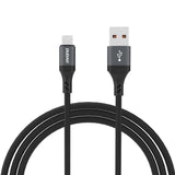 Dudao L3SM USB-A - MicroUSB 3A 1.2m flæsket kabel - sort