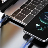 Dudao L3CC USB-C - USB-C 60W 1,2 m flæsket kabel - sort