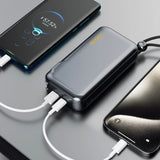 Dudao K25 2in1 10000mAh 3-plug Powerbank oplader - Grå