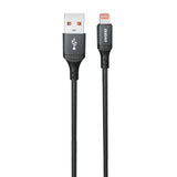 Dudao 3A 30W L3SL USB-A - Lightning Cable Braided 1.2m - sort