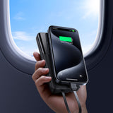 Joyroom JR-PBF19 22.5W 10000mAh Powerbank med to indbyggede kabler - sort