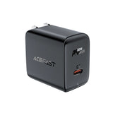 Acefast A23 30W GaN USB-C US Wall Charger - sort