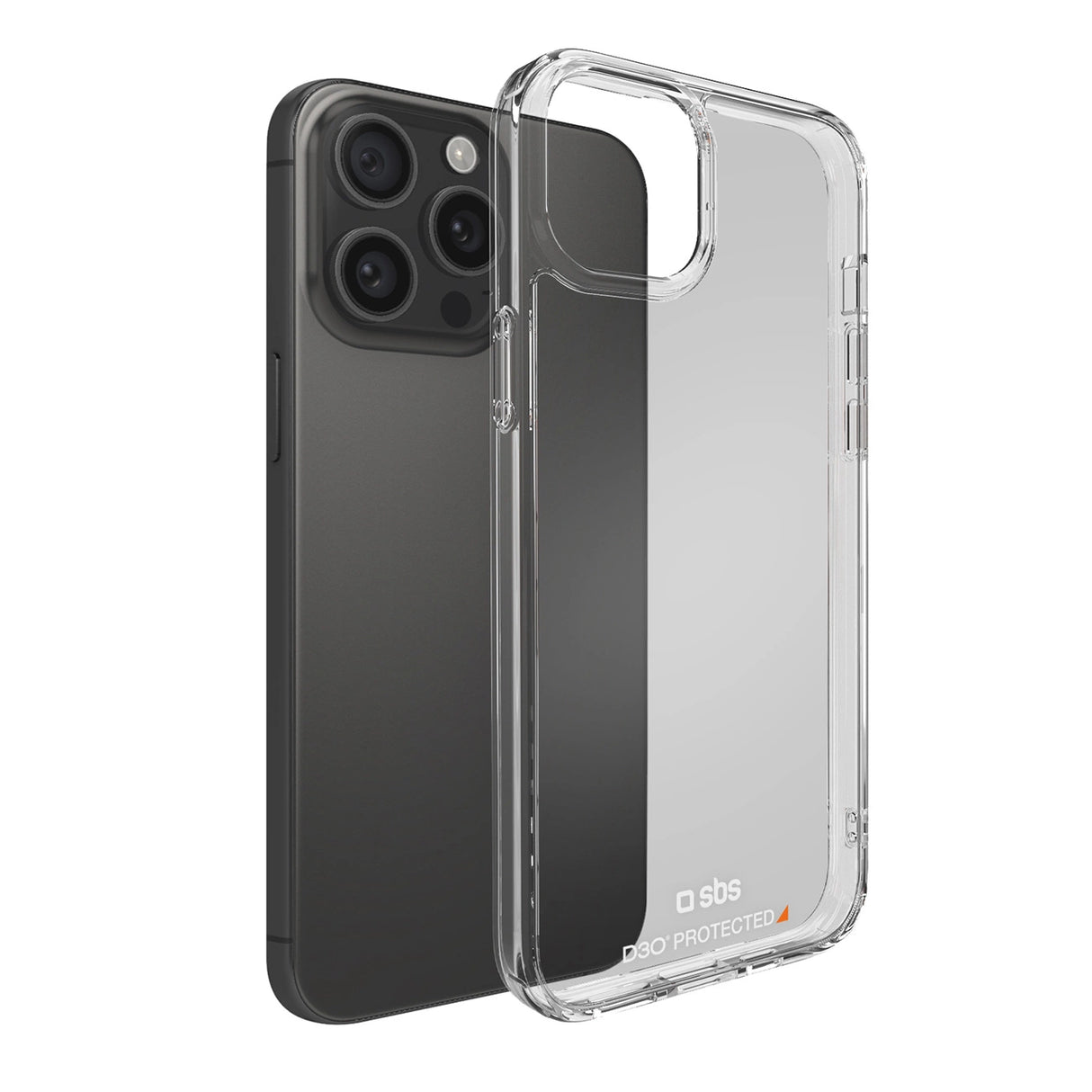 SBS D3O iPhone 15 Pro Max Case - gennemsigtig