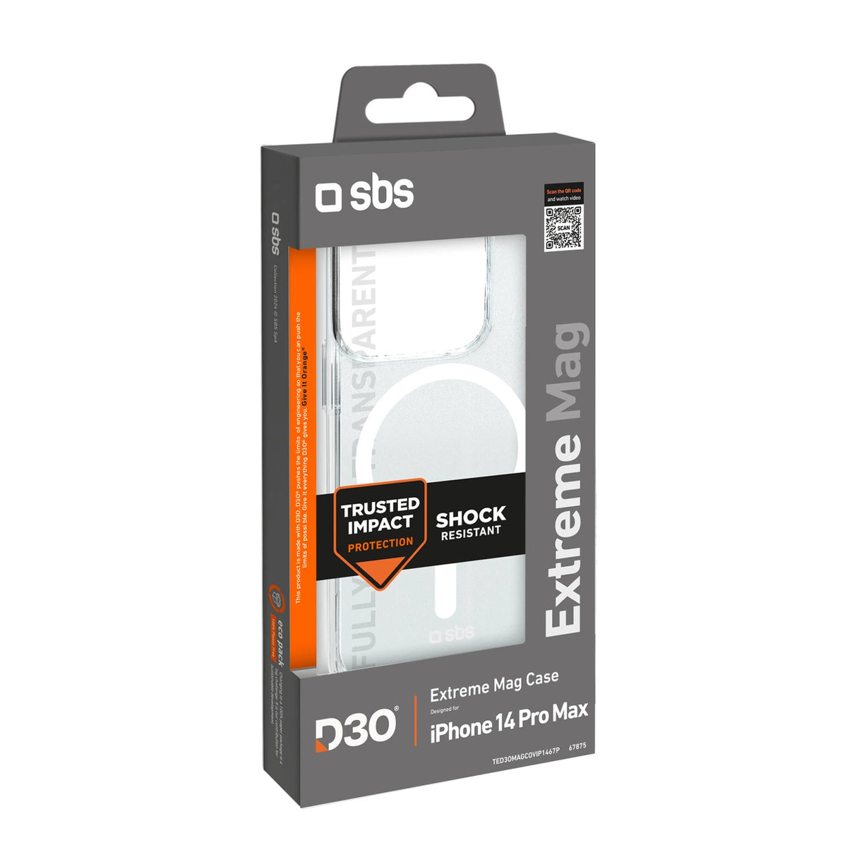 SBS D3O MagSafe Case til iPhone 14 Pro Max - klar