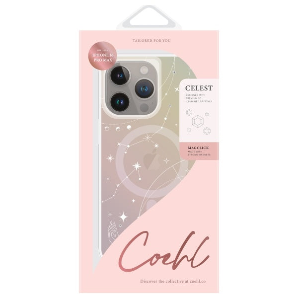 Uniq Coehl Celest Magnetisk opladningsfoder til iPhone 16 Pro Max - Iridescent