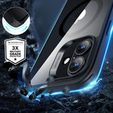 ESR Classic Hybrid Halolock MagSafe Case Set + Hæmt glas til iPhone 16 - Klar med sort ramme