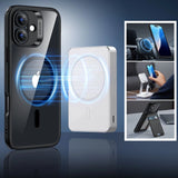 ESR Classic Hybrid Halolock MagSafe Case Set + Hæmt glas til iPhone 16 - Klar med sort ramme