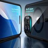 ESR Classic Hybrid Halolock MagSafe Case Set + Hæmt glas til iPhone 16 - Klar med sort ramme