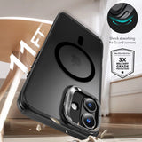 ESR Classic Hybrid Kickstand Halolock MagSafe Case Set + Tempered Glass for iPhone 16 - Black
