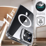 ESR Classic Hybrid Kickstand Halolock MagSafe Case Set + hærdet glas til iPhone 16 PLUS - Clear