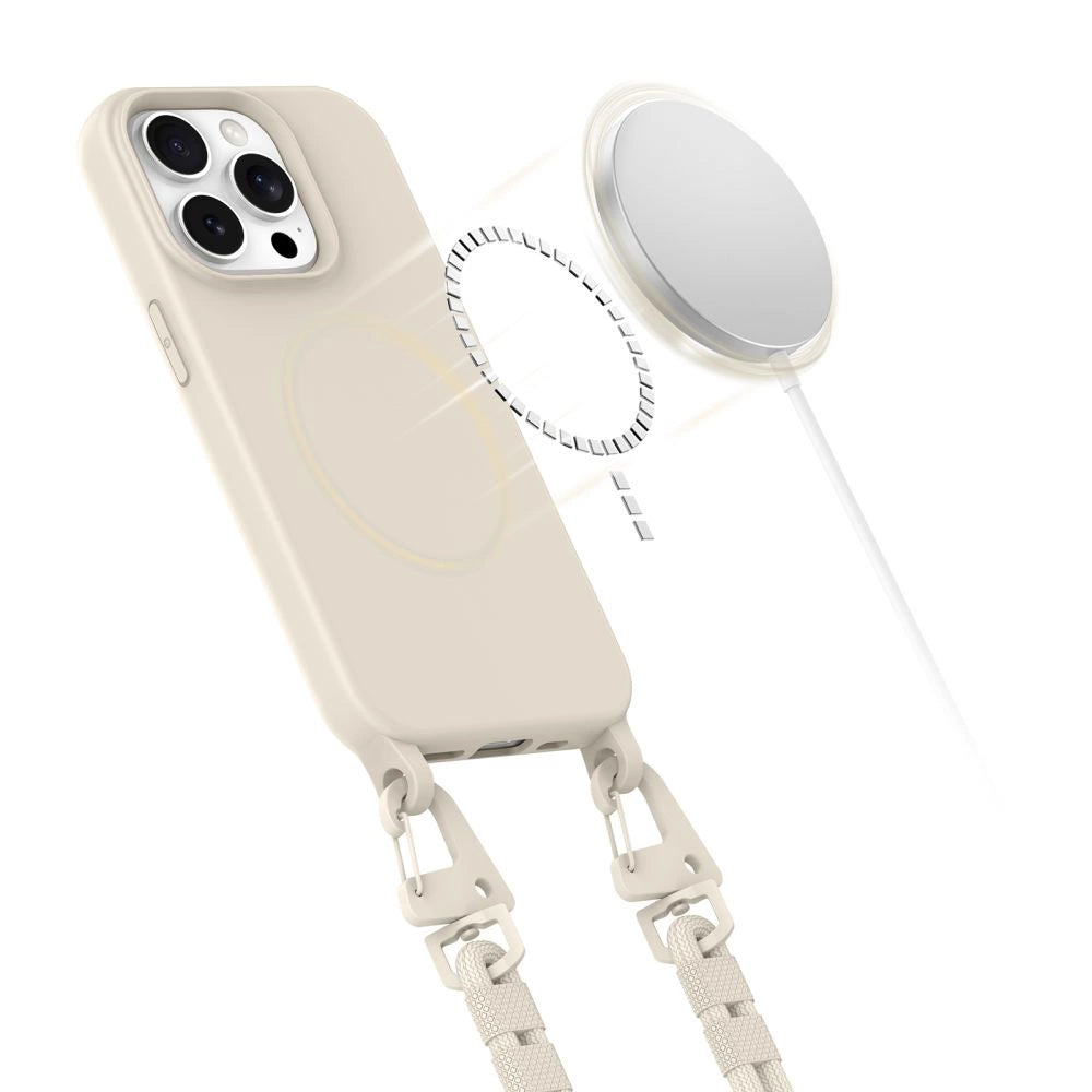 Tech-Protect MagNecklace MagSafe iPhone 15 Pro Case - Beige