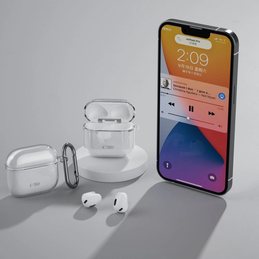 Tech-Protect FLEXAir Case til Apple AirPods 4 - gennemsigtigt