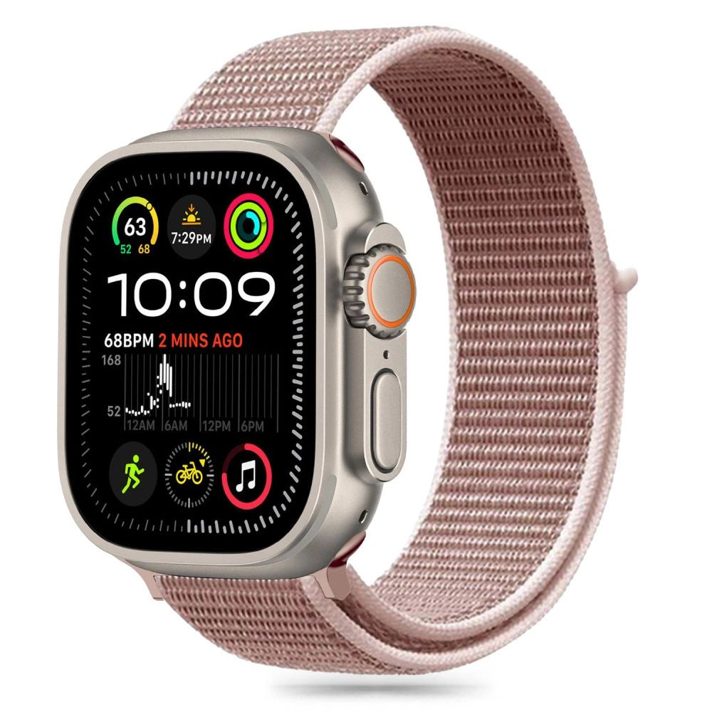 Tech-Protect Nylon Strap til Apple Watch 6 / 7 / 8 / 9 / 10 / SE / Ultra 1 / 2 (44 / 45 / 46 / 49 MM) - Pink