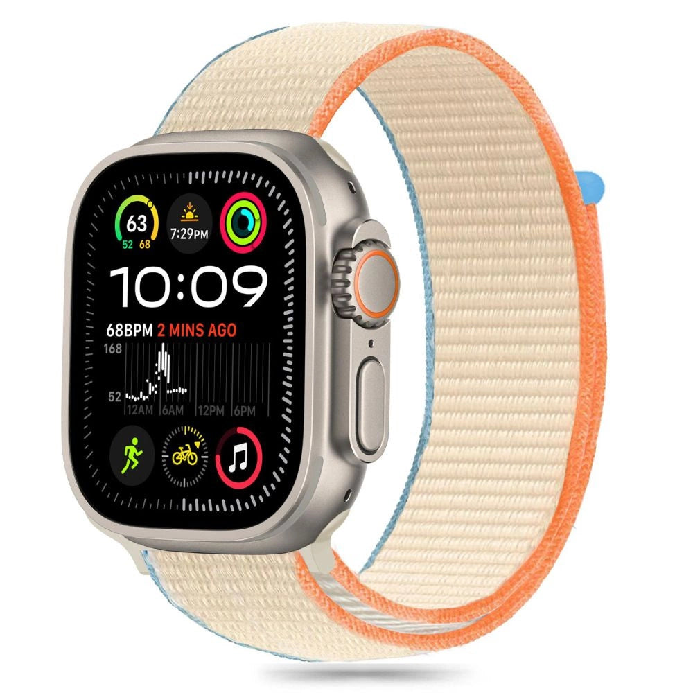 Tech-Protect Nylon Strap til Apple Watch 6 / 7 / 8 / 9 / 10 / SE / Ultra 1 / 2 (44 / 45 / 46 / 49 MM) - Beige