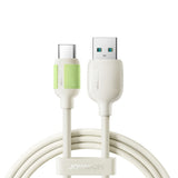 Joyroom S-A53 3A USB-A - USB-C-kabel med fluorescerende spids 1,2 m - beige