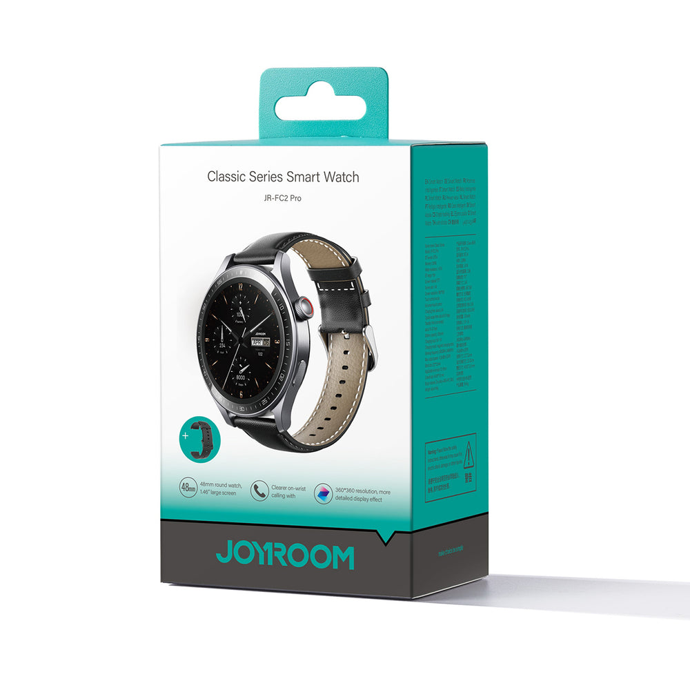 Joyroom Classic Series JR-FC2 Pro Smartwatch med funktionen til at besvare opkald - mørkgrå