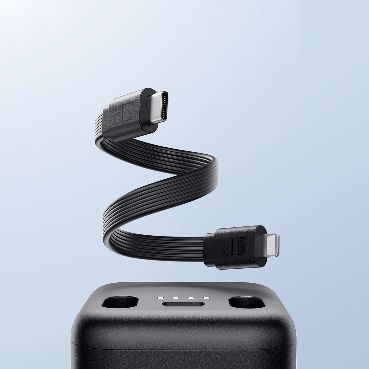 Joyroom JR-W13 5000mAh Wireless Power Bank til Apple Watch + USB-C og Lightning   Sort