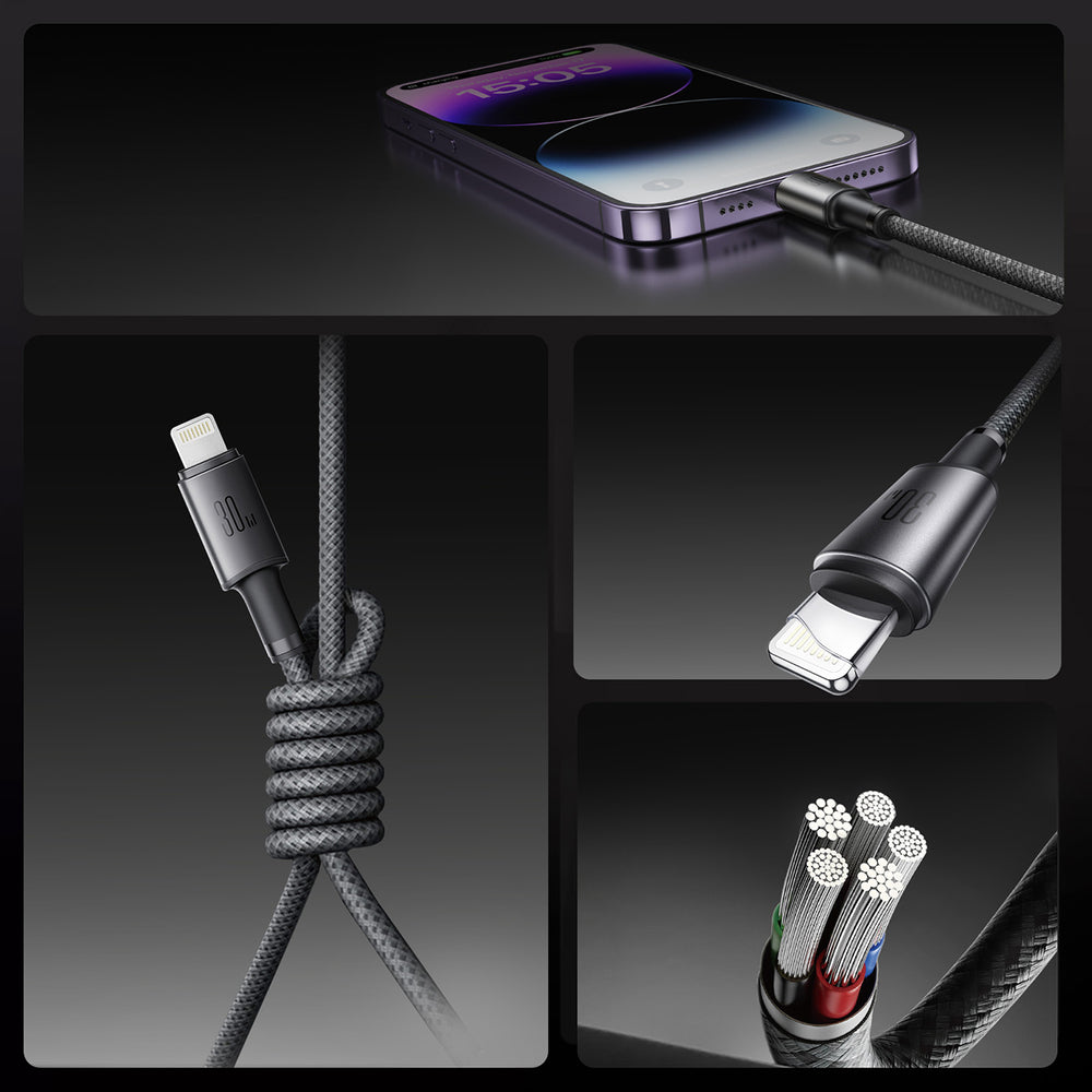 Joyroom S-A50 Unlimited Series 30W USB-C - Lightning Cable with Magnetic Organizer 1.2m - Gray