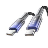 Joyroom S-A42 Crystal-Clear Series 60W USB-C - USB-C kabel 1,2 m - sort
