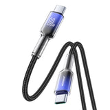 Joyroom S-A42 Crystal-Clear Series 60W USB-C - USB-C kabel 1,2 m - sort
