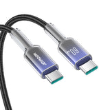 Joyroom S-A42 Crystal-Clear Series 60W USB-C - USB-C kabel 1,2 m - sort