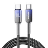 Joyroom S-A42 Crystal-Clear Series 60W USB-C - USB-C kabel 1,2 m - sort
