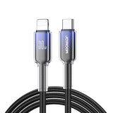 Joyroom S-A42 Crystal-Clear Series 30W USB-C - Lightning kabel 1,2 m - sort