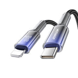 Joyroom S-A42 Crystal-Clear Series 30W USB-C - Lightning kabel 1,2 m - sort