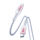 Joyroom S-A42 Crystal-Clear Series 30W USB-C - Lightning kabel 1,2 m - hvid